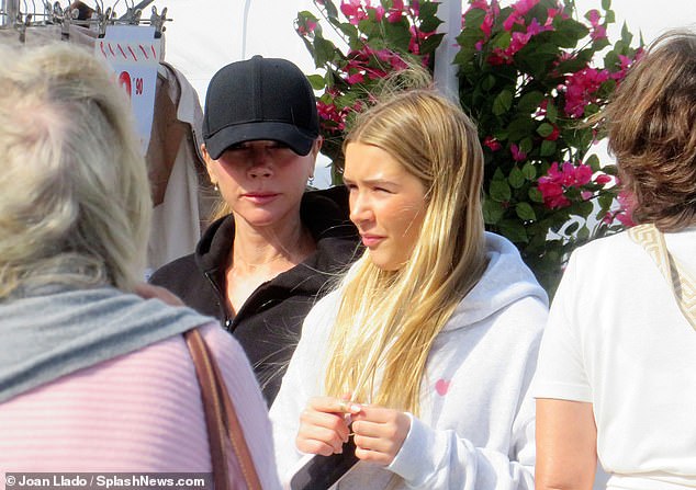 Victoria and Harper were pictured on a shopping trip during a girls' day out