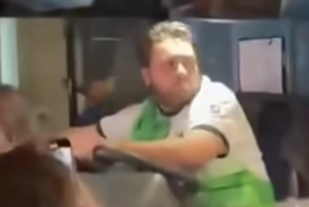 Isaac looked sheepish in the phone footage of the chaotic scenes outside the stadium