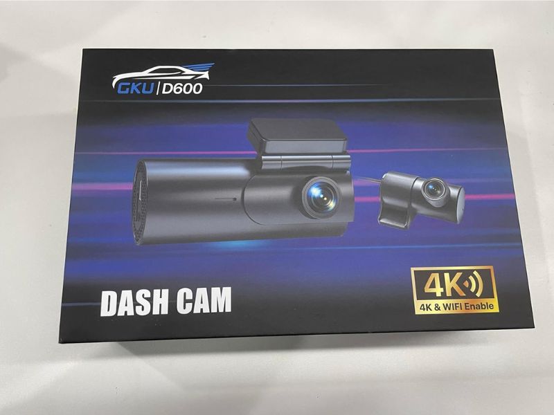 GKU D600 4K dash cam box.