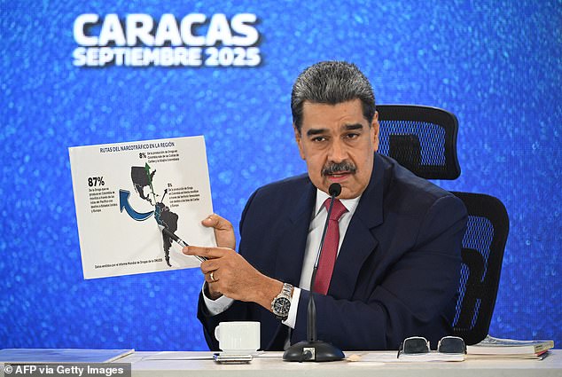 Venezuela's President Nicolas Maduro on Sunday posted a defiant message on Telegram condemning American 'aggression'