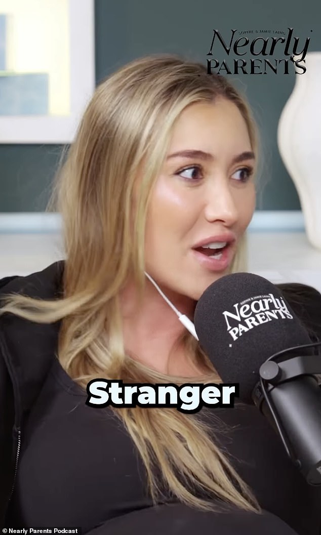 Jamie laughed as Sophie added: 'Please do not come near my baby and risk giving my baby germs'