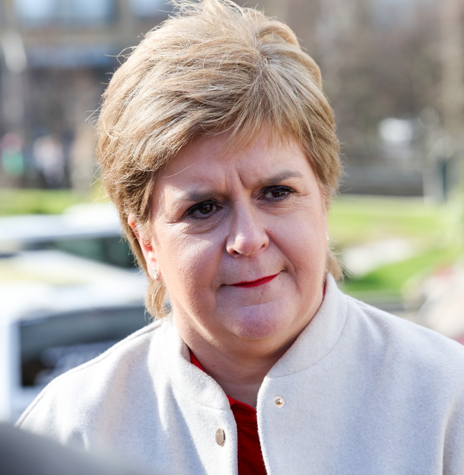 Former Scottish First Minister Nicola Sturgeon speaking to media in Edinburgh.