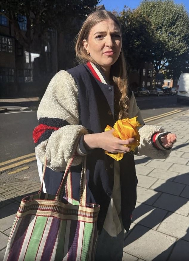 Nadia Yahlom, who lives in north London, used scissors to brazenly snip the memorial bands that the Jewish community had tied to railings in honour of the 251 people taken hostage by Hamas terrorists on October 7, 2023
