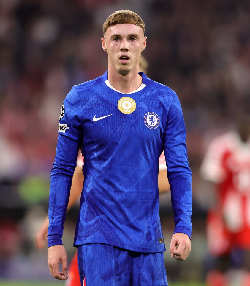 Cole Palmer of Chelsea FC looks on during the UEFA Champions League match.