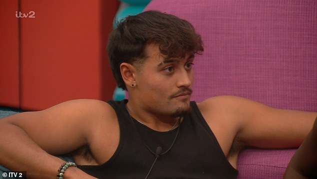 A game of spin the bottle ended disastrously in Tuesday's episode after music PR Caroline, 56, made extremely transphobic remarks at Zelah (pictured)