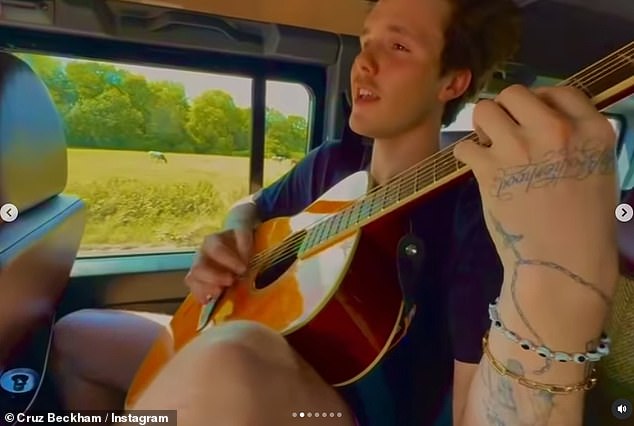 Later in July, Cruz shared sneak peak of new music as he strummed his guitar in the back of the car and sang the lyrics 'Green day in Paris'