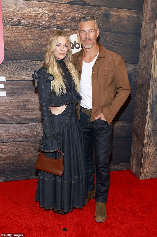 She was joined by husband Eddie Cibrian at the event
