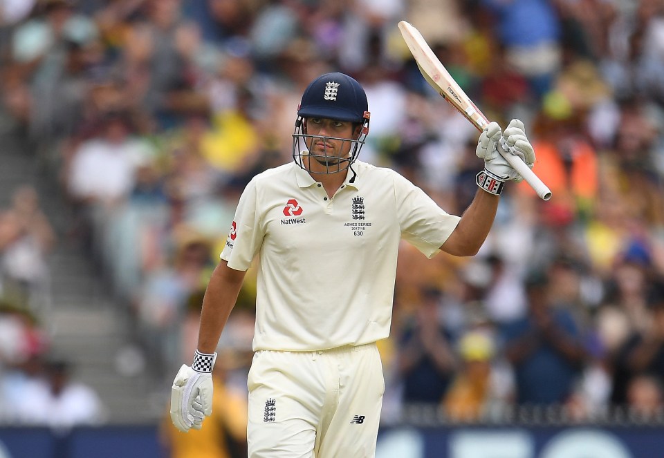 England cricketer Alastair Cook clapping.