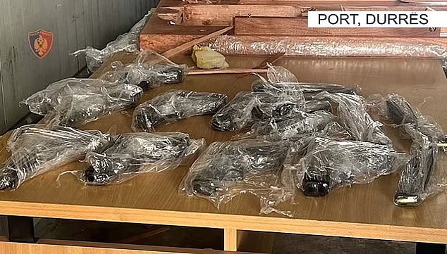 The guns were wrapped in plastic and on their way to the streets of Britain