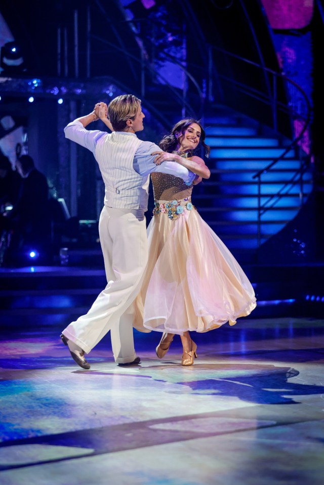 Nikita Kuzmin and Amber Davies dancing on Strictly Come Dancing.