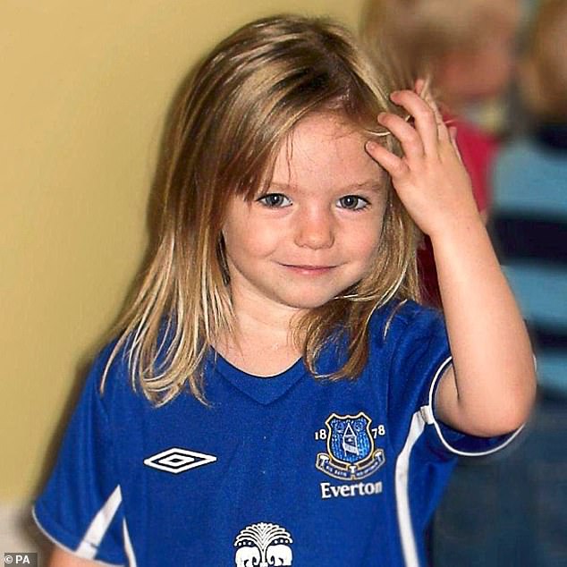 Madeleine McCann who vanished in 2007 while on holiday in Portugal