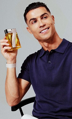 Ronaldo has a huge number of endorsement deals and his own fragrance (above) adding to his net worth