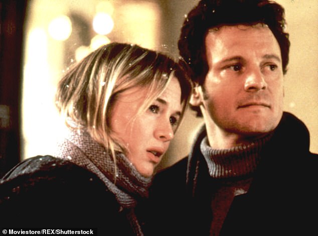 'Nice boys don't kiss like that': In Bridget Jones's Diary' (2001), romantic hero Mark Darcy (Colin Firth, pictured) wins out over bad boy Daniel Cleaver (Hugh Grant)
