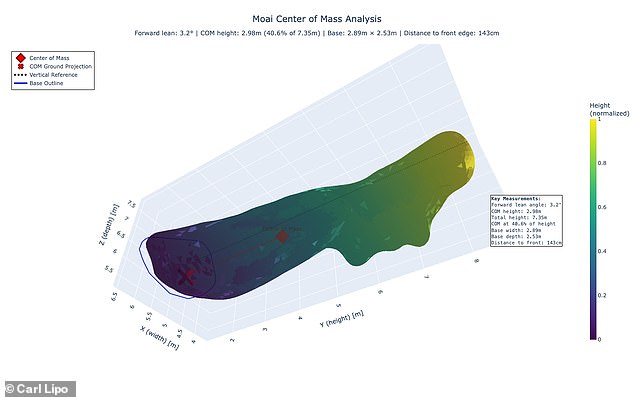 With a D-shaped base and forward-leaning position, the heads are made more likely to shuffle forward when rocked from side to side. This suggests they were walked rather than pulled