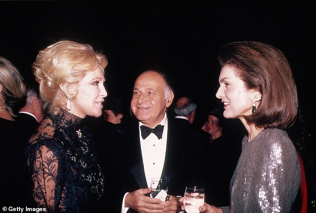 Joan Kennedy, Maurice Templesman and Jackie Onassis circa 1986 in New York City