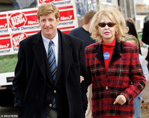 Congressman Patrick Kennedy and his mother Joan Kennedy arrive for a rally with Democratic campaign workers in Pawtucket, Rhode Island November 7, 2006