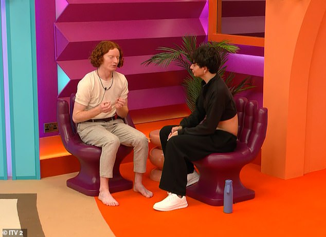 It comes after George was pulled into the Diary Room and given a formal warning for his language towards fellow housemate Sam (seen together)