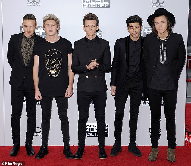 Louis rose to fame in the boy band One Direction alongside Harry Styles, Niall Horan, Zayn Malik, and Liam Payne, who tragically passed away last year (pictured 2014)
