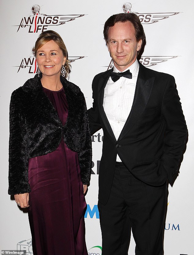 Christian with his ex-wife Beverly Allen during a dinner at One Marylebone in 2013
