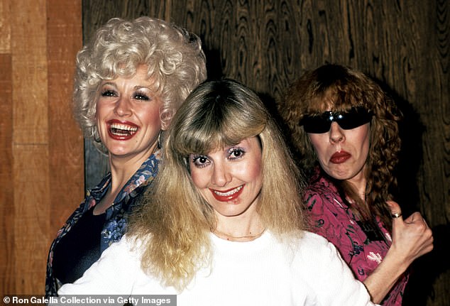 Now Stella, 76, has taken to X to defend Freida's post - and detail how the 9 To 5 hitmaker has been battling kidney stones - pictured together 1981