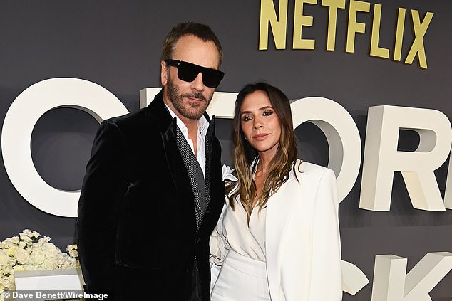 Victoria posed for a photo with fashion icon Tom Ford