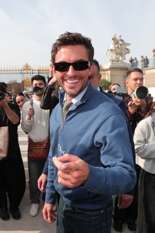 Jonathan Bailey attends the Christian Dior Womenswear Spring/Summer 2026 show at Paris Fashion Week.