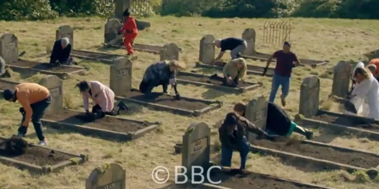 Stars forced to dig own graves in first Celebrity Traitors challenge as contestants picked as murderers revealed