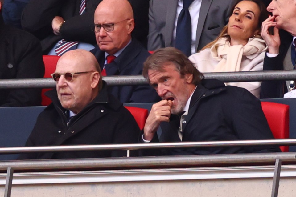 Avram Glazer, Majority Owner of Manchester United and Jim Ratcliffe, Minority Shareholder of Manchester United, watching a match.