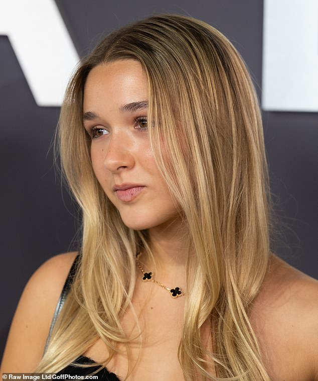 The night was a family affair as she arrived arm-in-arm with her brother Romeo, 23, while their brother Cruz, 20, and his girlfriend Jackie Apostel, 29, also joined proceedings. Their eldest brother Brooklyn was absent from the event