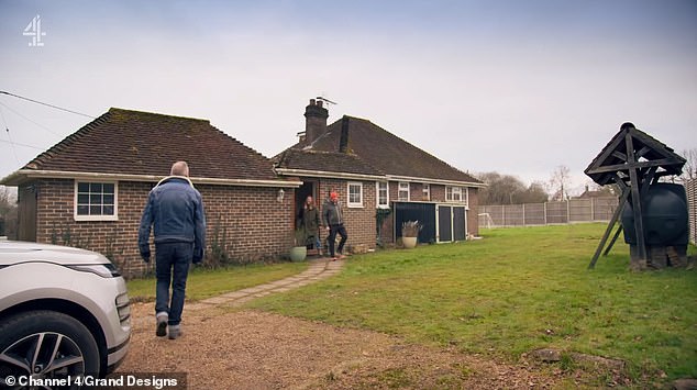 The couple had demolished the existing bungalow on the site (pictured) to make way for the new property
