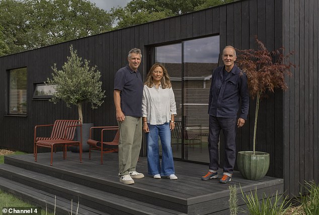 Kevin joined Pete and Aey, who were building a home in a factory in Wales, to be transported to West Sussex