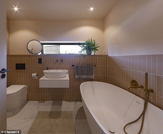 There was also a family bathroom as Kevin took a tour of the property