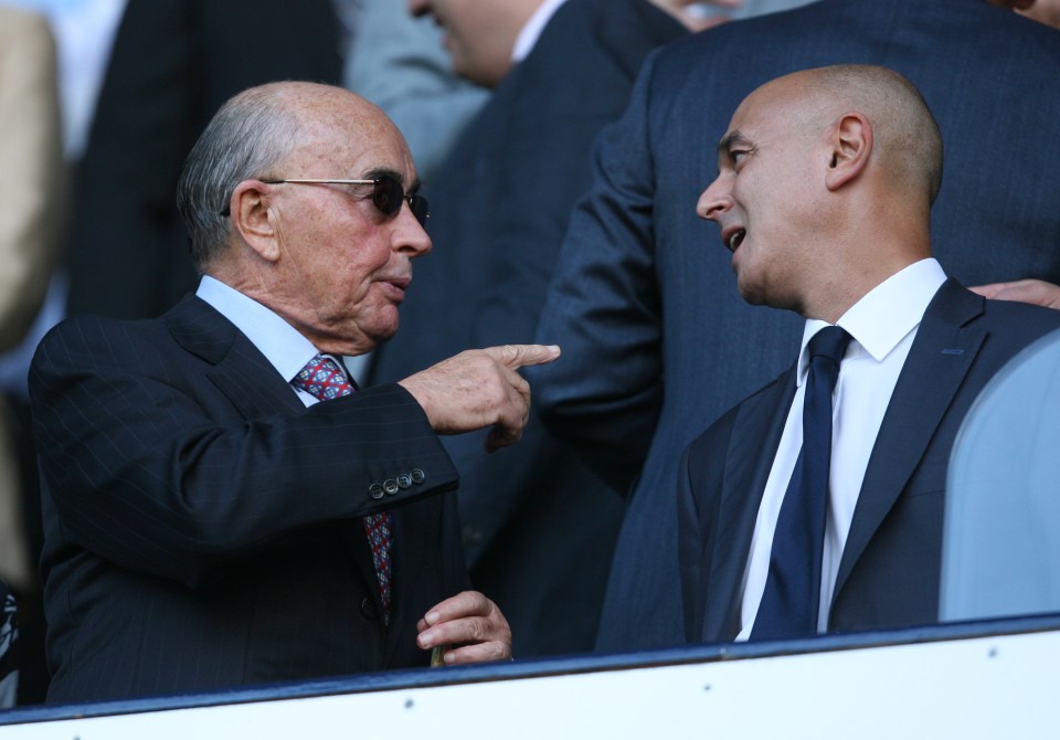 Joe Lewis and Daniel Levy at a Tottenham Hotspur F.C. match.