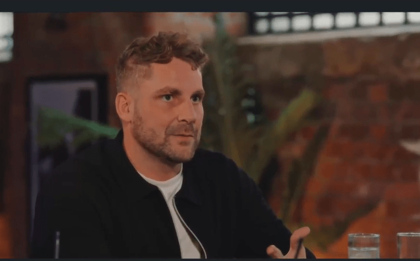 MAFS UK's Ashley in a black jacket and white shirt.