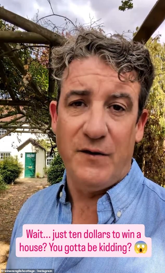 Mr Biggs is raffling off his Buckinghamshire home for the cost of a $10 ticket