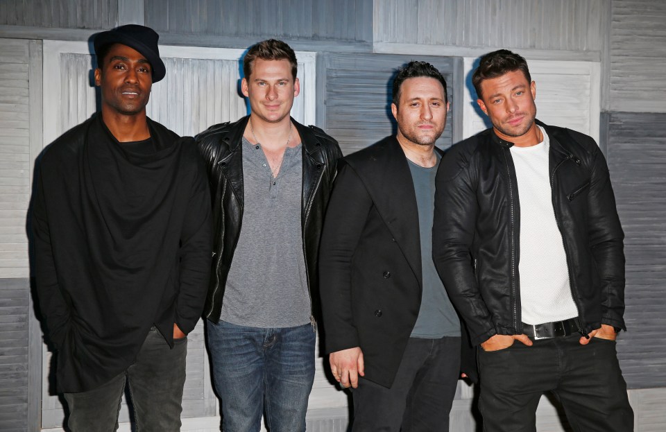 Simon Webbe, Lee Ryan, Antony Costa, and Duncan James of Blue.