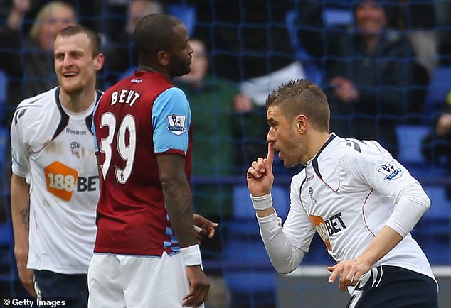 Klasnic (right) was a success at Bolton and spent four years at the club before they were relegated