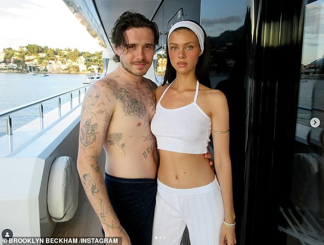 However, Brooklyn was thousands of miles away in Beverly Hills with his wife, Nicola Peltz