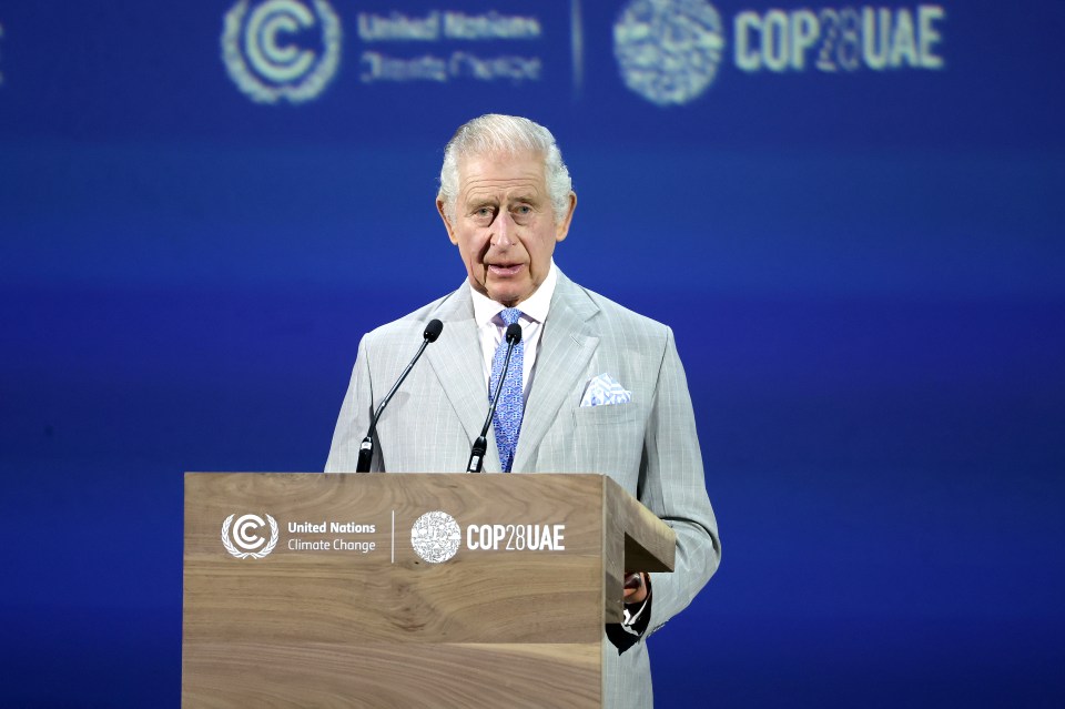King Charles III speaking at COP28.