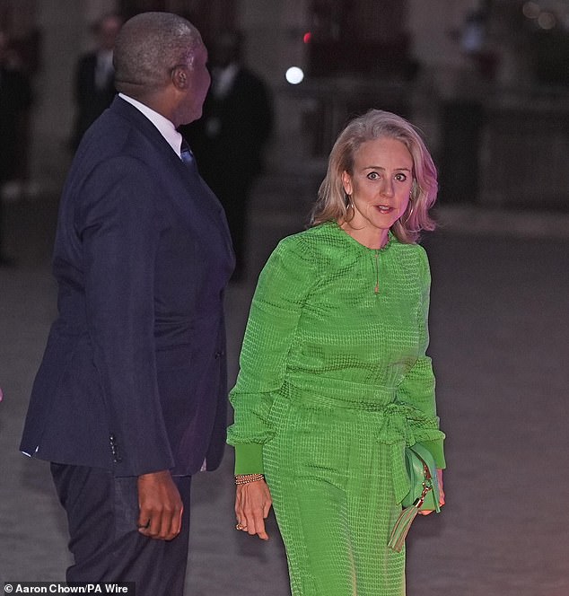 Pictured: Deputy Prime Minister and Justice Secretary David Lammy and his wife Nicola Green arriving at the Countdown to Cop30 event
