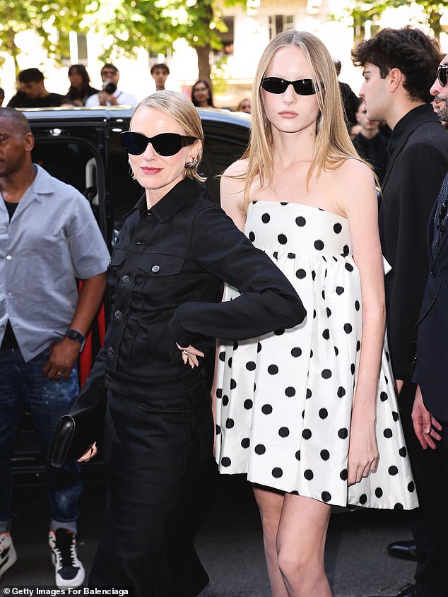 Kai's mom is actress Naomi Watts; seen in July 2025