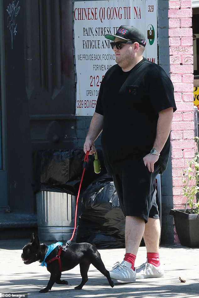 The star explained he grew up with people calling him 'fat and gross and unattractive' leading him to a complicated relationship with his body image (pictured in 2015)