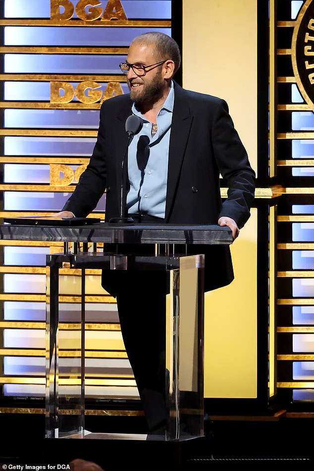 In 2023 the star discussed his fluctuating weight, he said 'When I was a kid, exercise and diet was framed to me as like, "There's something wrong with how you look,"' (pictured in 2024)