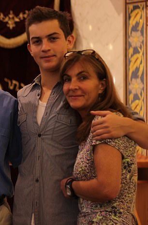 Kieran is pictured here with his mother Patti