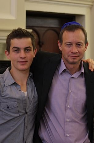 Kieran is pictured with his father Andrew