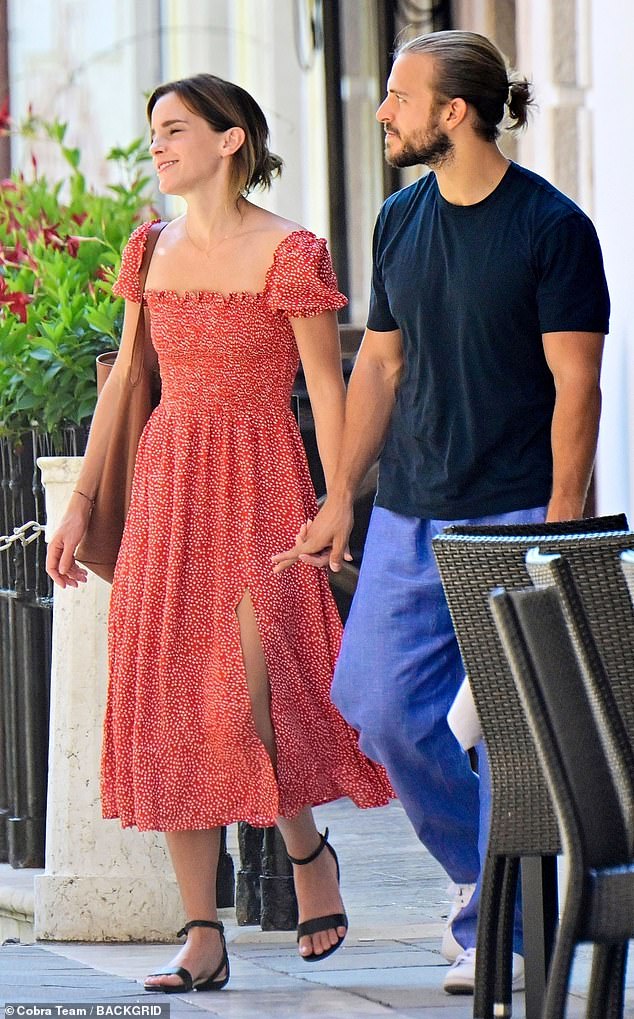 Emma started dating Kieran following her split from previous boyfriend Brandon Green (right), son of controversial business tycoon Sir Philip last year