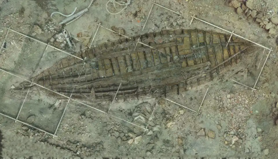 An ancient Roman shipwreck discovered at Sukosan, Zadar County, Croatia.
