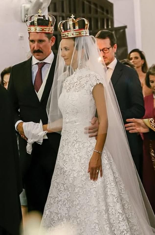 Prince Alexander of Serbia married dentist Dr Vesna Jelić in an intimate church ceremony in Villamanrique de la Condesa, near Seville, in September