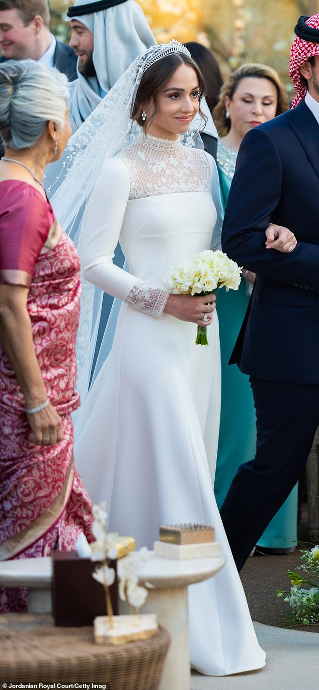 Princess Iman of Jordan married Jameel Alexander Thermiotis in 2023 at Beit Al Urdun in Amman, Jordan