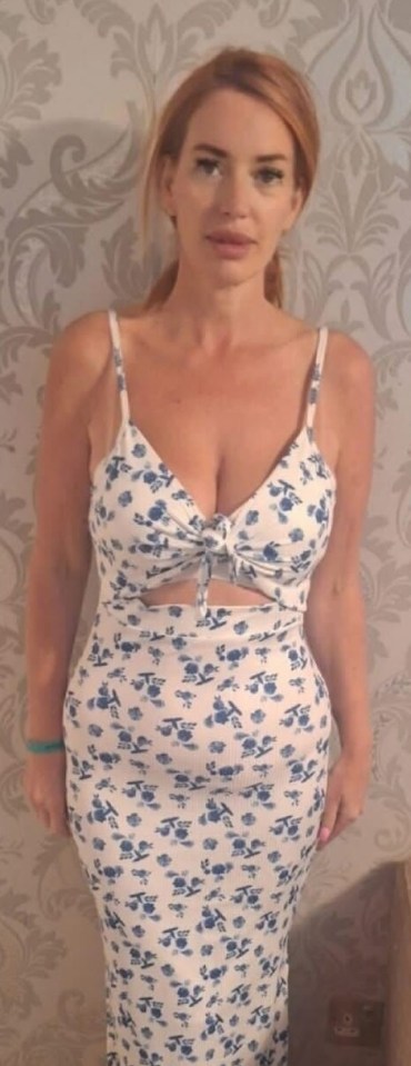 Collage of a woman before and after 9 stone weight loss.